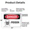 Signmission Poison Danger Sign, Plastic, 24in W x 18in L, 2PK OS-2PACK-DS-P-1824-L-1531 - alternate 5
